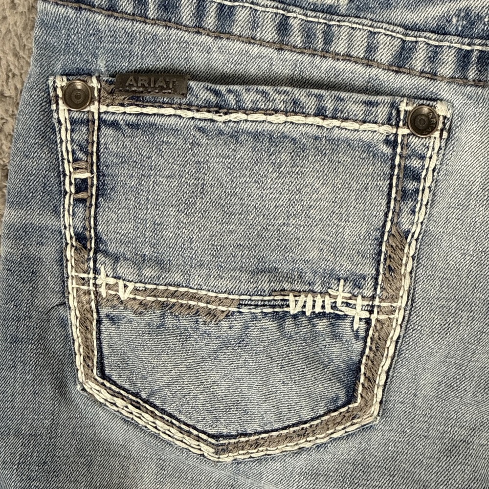 Ariat M2 Jeans Mens 36x34 Traditional Relaxed Boot Cut Dusty Road Blue Denim - Picture 11 of 13